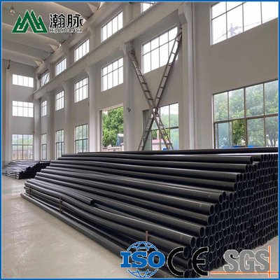PN6-PN16 চাপ রেটিং পিই কাঁচামাল এবং 1.25mpa-2.5mpa চাপ ক্ষমতা দিয়ে তৈরি এইচডিপিই জল সরবরাহ পাইপ
